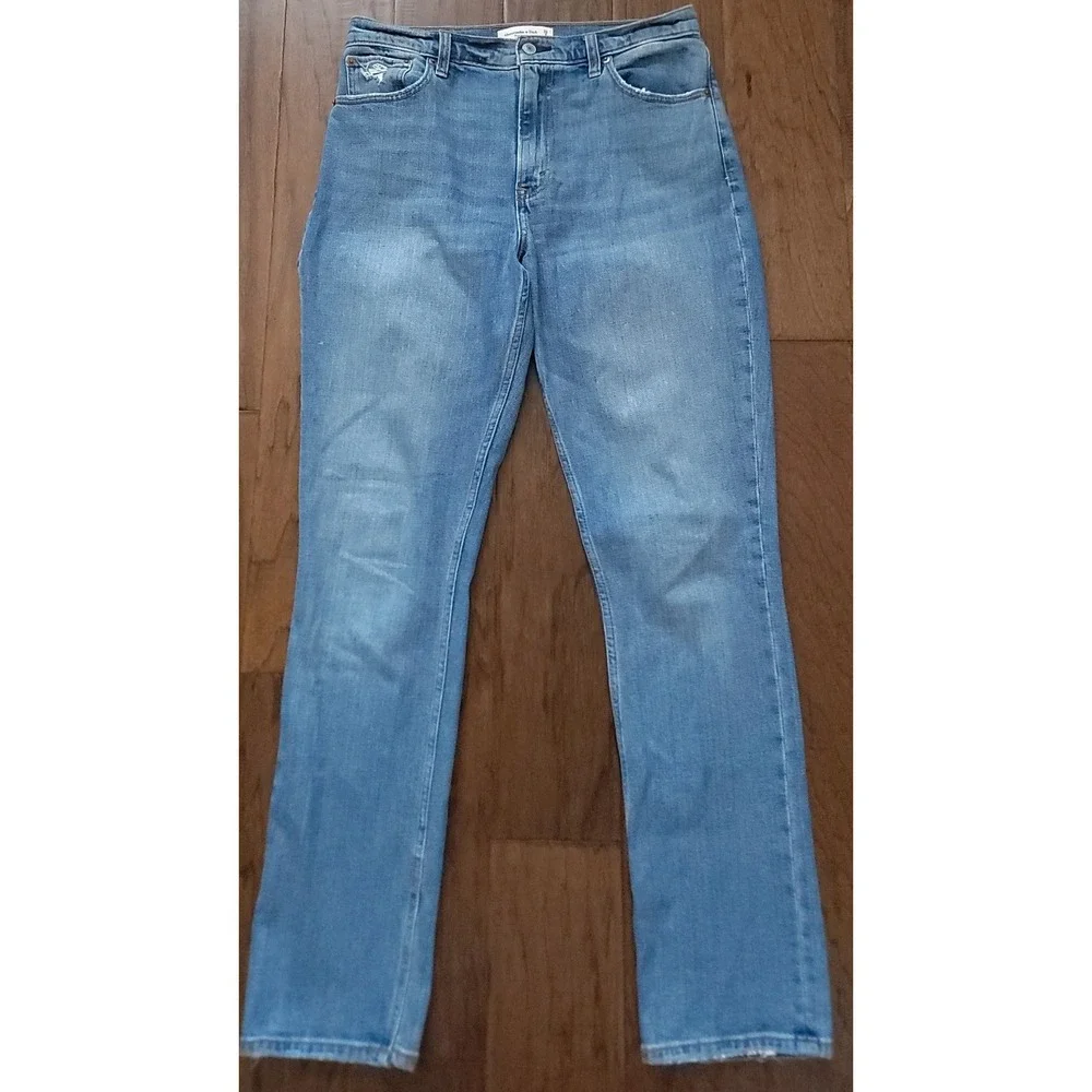 Abercrombie & Fitch Women's The Skinny High‎ Rise 90s Straight Jeans Sz 31x32 AS